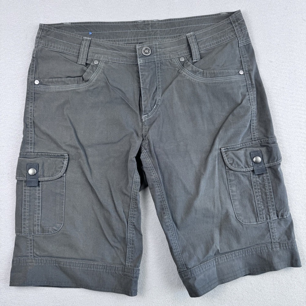 Kuhl Womens 8 Splash Patinadye Hiking Shorts 11" Gray Utility Cargo Gorp Outdoor